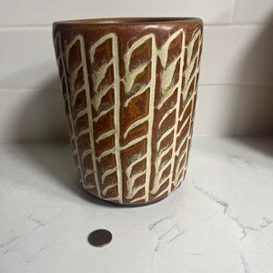 1956 Mid-Century Modern Glazed Stoneware Jar by Harding Black
